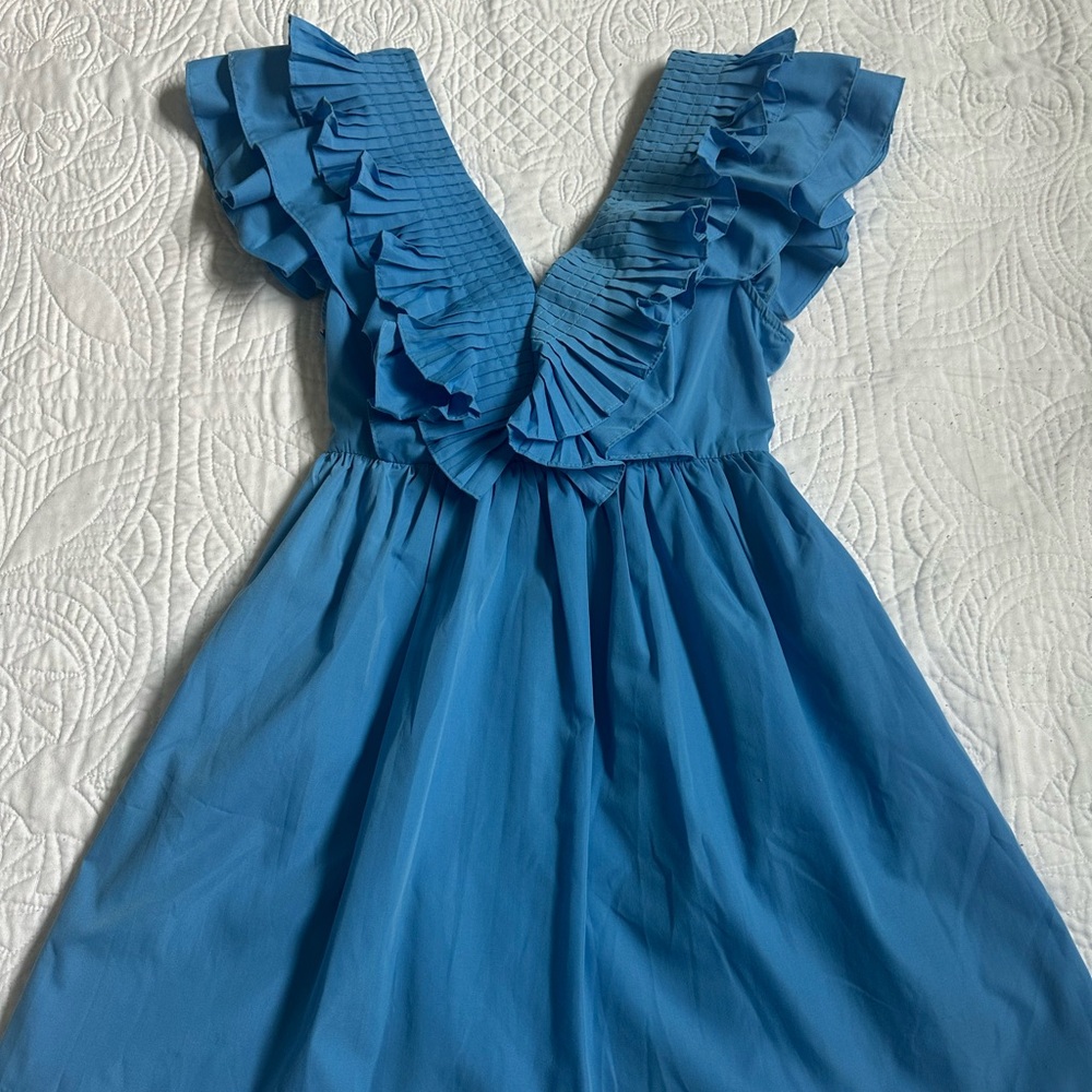 Blue Ruffled Dress